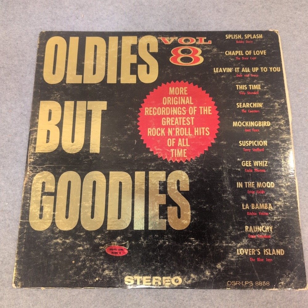 Oldies But Goodies Vol 8 Vinyl LP‎ Original Sound OSR-LPS 8858 Stereo Art Laboe